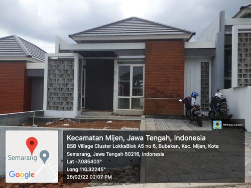 foto tampak rumah tipe Gaharu 48 perumahan BSB Village Lokka Kayon
