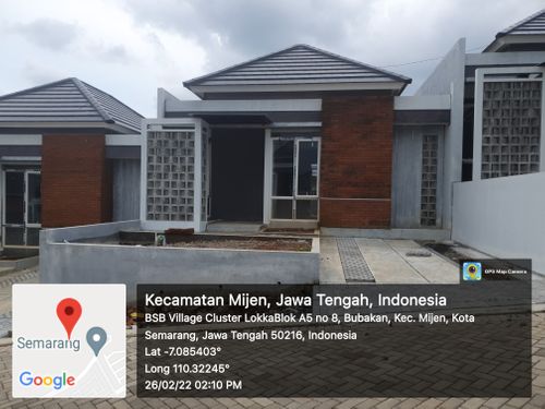 foto tampak rumah tipe Gaharu 48 perumahan BSB Village Lokka Kayon