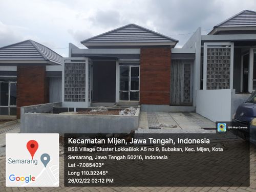 foto tampak rumah tipe Gaharu 48 perumahan BSB Village Lokka Kayon