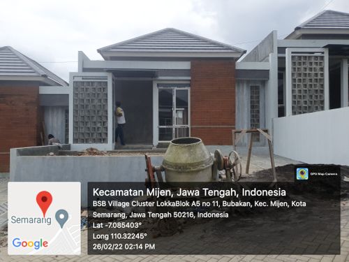 foto tampak rumah tipe Gaharu 48 perumahan BSB Village Lokka Kayon