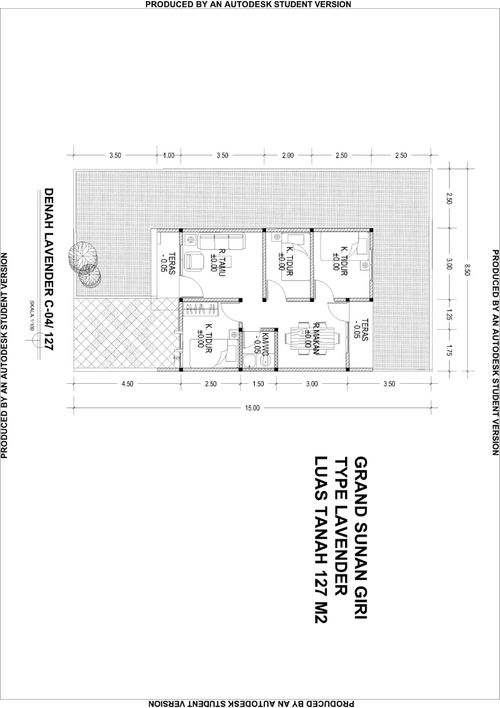 foto denah rumah tipe C 05 perumahan GRAND SUNAN GIRI