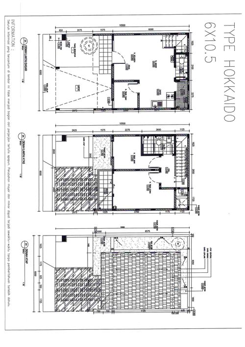 foto denah rumah tipe HOKKAIDO 6 X 10.5 perumahan Green Village