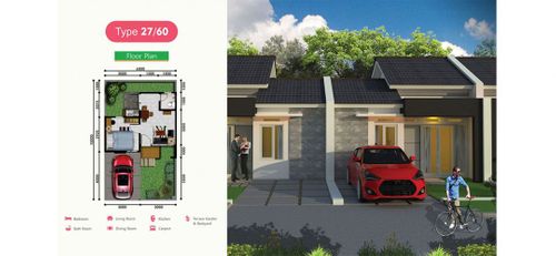 foto tampak rumah tipe NF10-0020 perumahan SERPONG NATURA CITY
