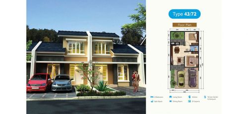 foto tampak rumah tipe NG5-0027 perumahan SERPONG NATURA CITY