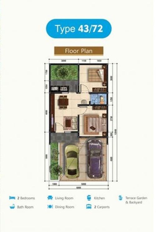 foto denah rumah tipe NG5-0027 perumahan SERPONG NATURA CITY