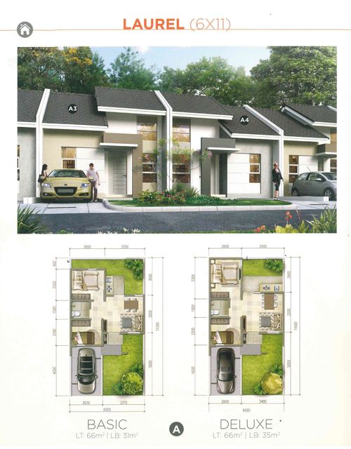 foto tampak rumah tipe LAUREL (DELUXE) perumahan Summarecon Emerald Karawang - Cluster Sevanti