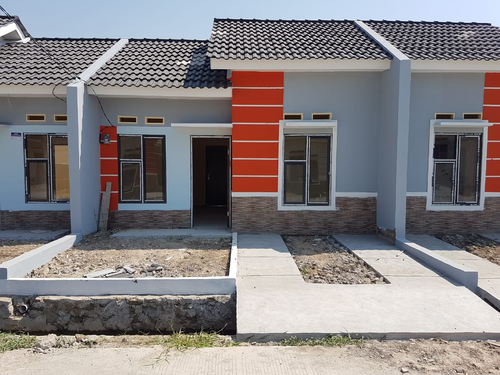 foto tampak rumah tipe 30 / 60 perumahan Griya Artha Sepatan
