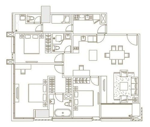 foto denah rumah tipe TOWER 2 UNIT B 3BR perumahan THE ELEMENTS
