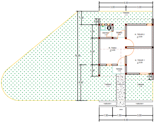foto denah rumah tipe H05-5 perumahan Kepuren Residence (Kepuren)