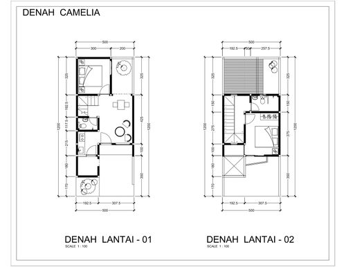 foto denah rumah tipe CAMELIA perumahan THE GROVE