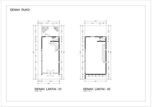 foto denah rumah tipe RUKO perumahan THE GROVE