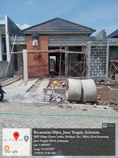 foto tampak rumah tipe Gaharu 48 perumahan BSB Village Lokka Kayon