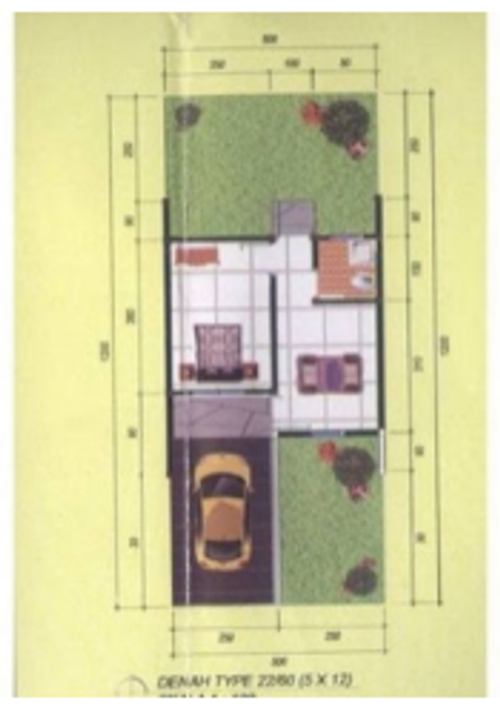 foto denah rumah tipe 29/60 perumahan MEGA REGENCY 1