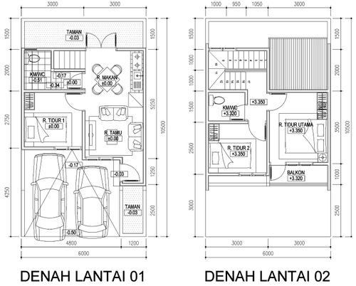 foto denah rumah tipe Amedia perumahan The Amari Bintaro