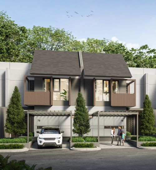 foto tampak rumah tipe FREYA perumahan SUMMARECON BANDUNG - CLUSTER FLORA TAHAP 1 & 2