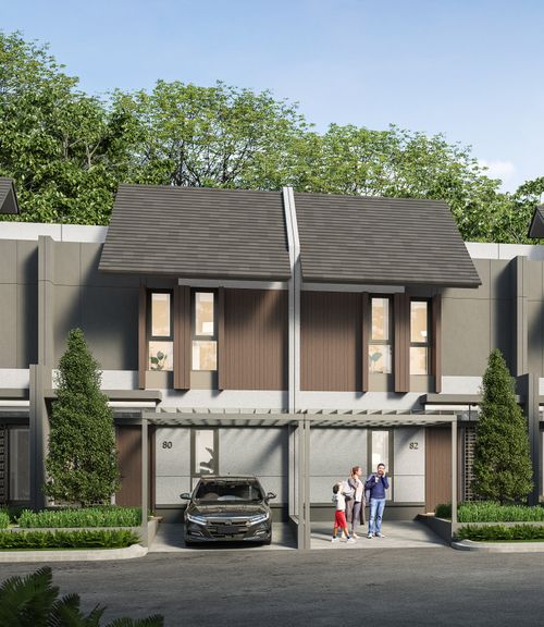 foto tampak rumah tipe FIONA perumahan SUMMARECON BANDUNG - CLUSTER FLORA TAHAP 1 & 2