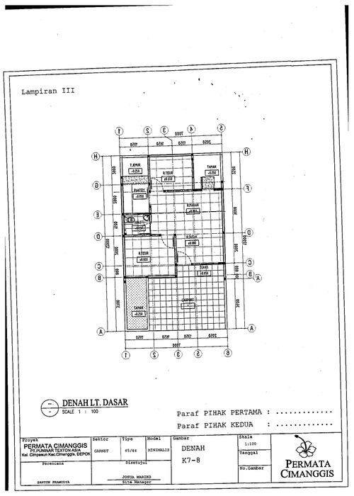 foto denah rumah tipe 45/84 perumahan PERUMAHAN PERMATA CIMANGGIS