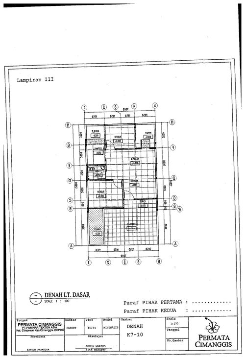 foto denah rumah tipe 45/84 perumahan PERUMAHAN PERMATA CIMANGGIS