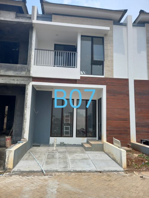 foto tampak rumah tipe Alegra perumahan The Amari Bintaro