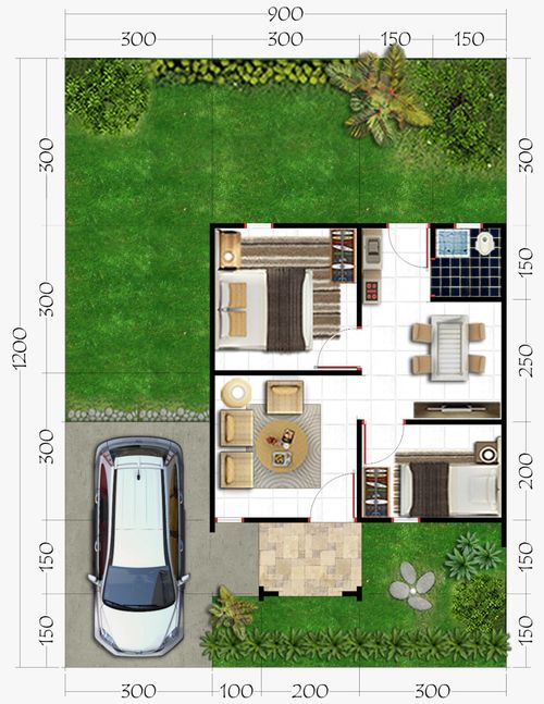 foto denah rumah tipe 36 perumahan ANNISA RESIDENCE 3