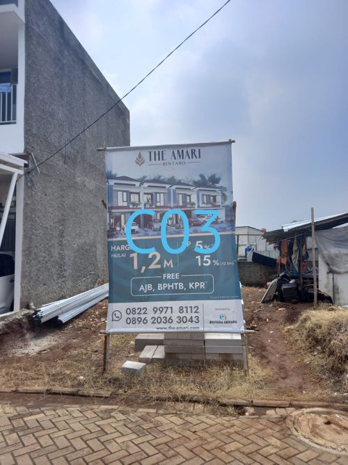 foto tampak rumah tipe Alegra perumahan The Amari Bintaro