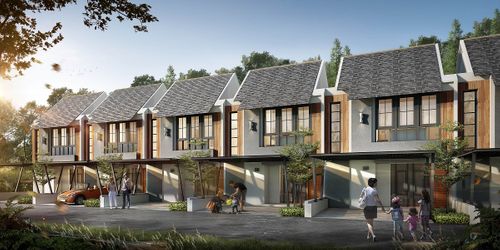 foto tampak rumah tipe CLEMATIS B perumahan Metland Puri