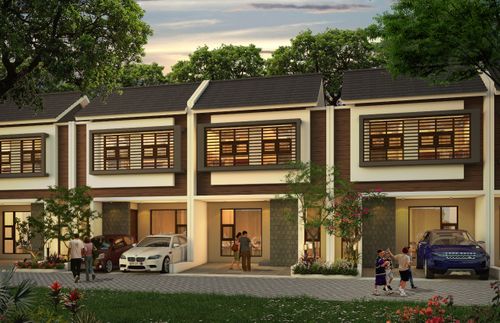 foto tampak rumah tipe ALANA A-01 perumahan THE VILLAS TOWN HOUSE
