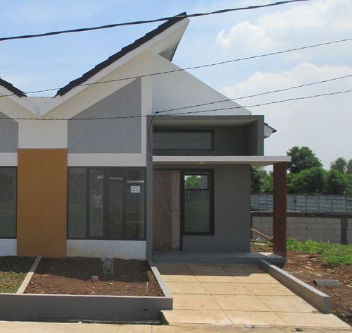 foto tampak rumah tipe 30/74 perumahan 3 BISNIS CENTER KARAWANG