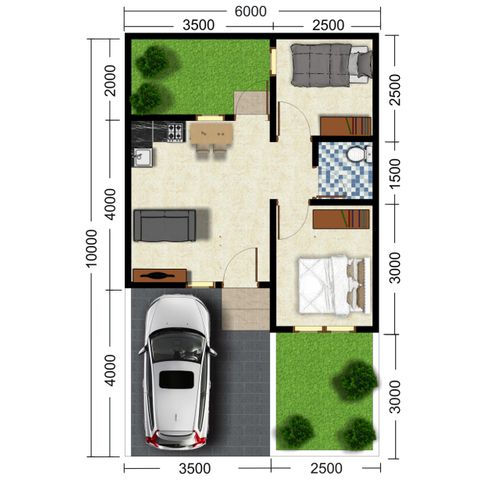 foto denah rumah tipe Standart perumahan GRAHA ROYAL RESIDENCE