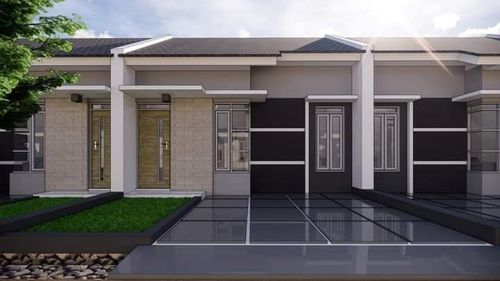 foto tampak rumah tipe 36/60 perumahan Hijra Sukamukti 2 Tahap 2