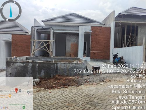 foto tampak rumah tipe Meranti 42 perumahan BSB Village Lokka Kayon