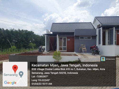 foto tampak rumah tipe Damar 30 perumahan BSB Village Lokka Kayon