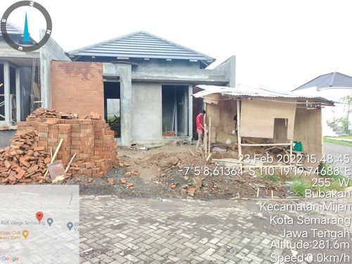 foto tampak rumah tipe Meranti 42 perumahan BSB Village Lokka Kayon