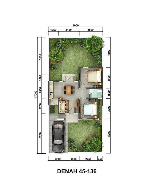 foto denah rumah tipe Jasmine 1 (17-Des-21) perumahan CitraIndah City Bukit Orchid