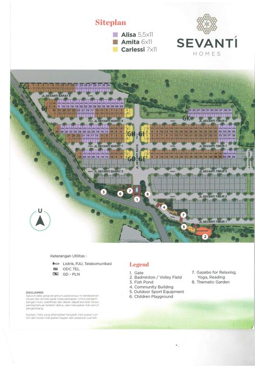 foto denah rumah tipe ALISA BASIC perumahan Summarecon Emerald Karawang - Cluster Sevanti