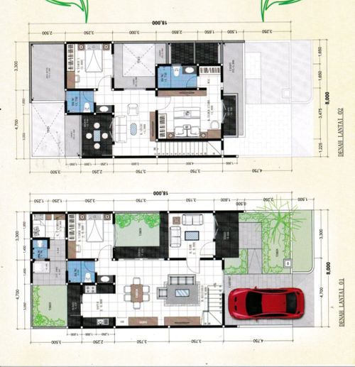 foto denah rumah tipe VILLA 8 STANDART perumahan Perumahan Bukit Hijau