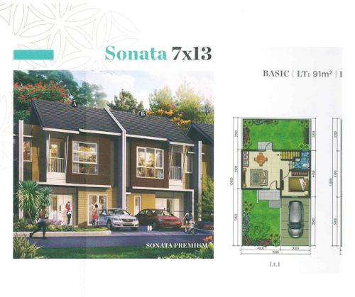 foto tampak rumah tipe SONATA BASIC perumahan Summarecon Emerald Karawang - Cluster Advani