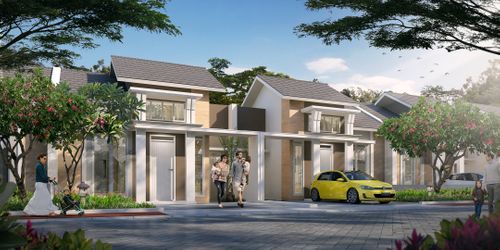 foto tampak rumah tipe Sakura 3 (17-Des-21) perumahan CitraIndah City Bukit Sakura