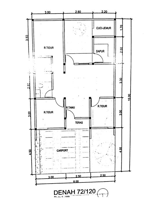 foto denah rumah tipe 70 perumahan PESONA CIWASTRA VILLAGE