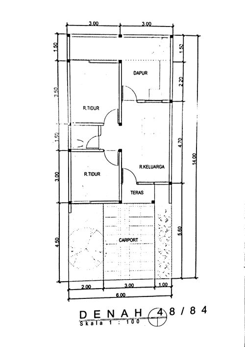 foto denah rumah tipe 48 perumahan PESONA CIWASTRA VILLAGE