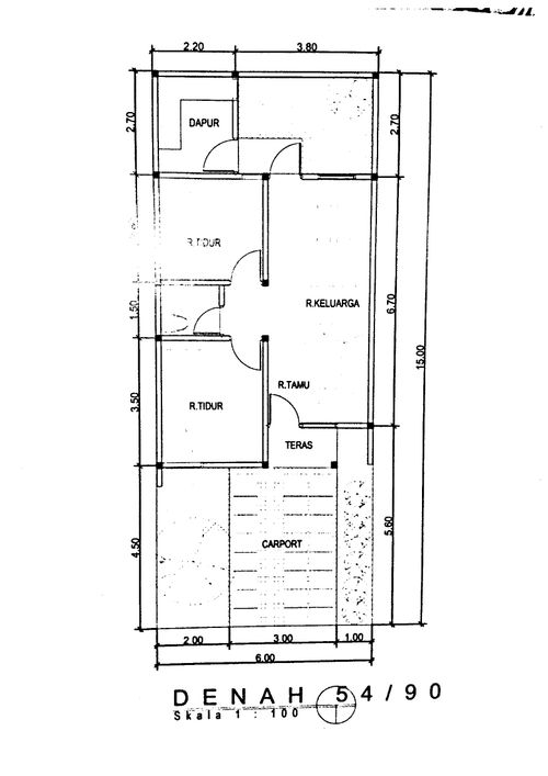 foto denah rumah tipe 54 perumahan PESONA CIWASTRA VILLAGE