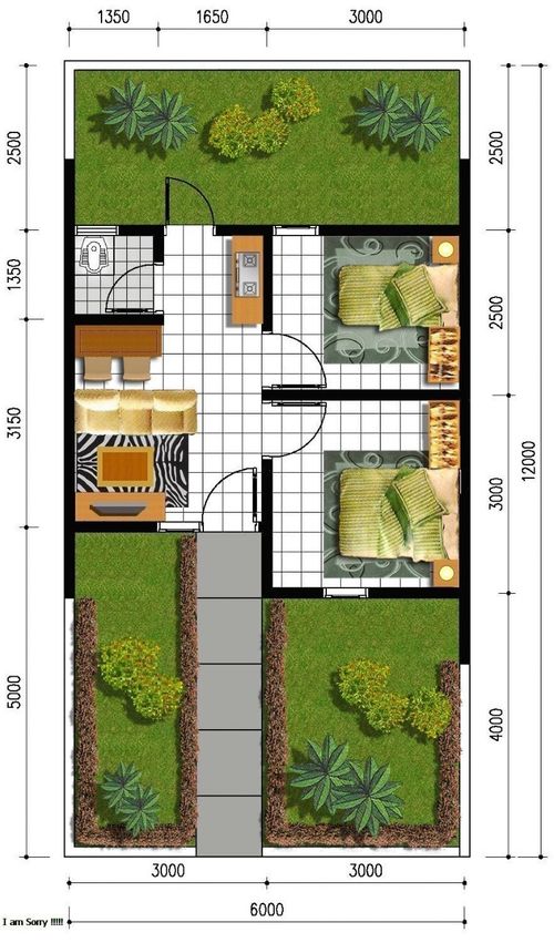 foto denah rumah tipe 30C/84 (308.820.000) perumahan BUMI TAMALANREA PERMAI