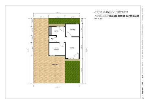 foto denah rumah tipe Subsidi perumahan NUANSA BENING BAYANGKARA