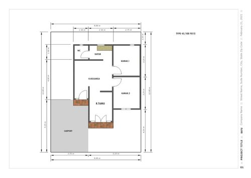 foto denah rumah tipe Komersil perumahan NUANSA BENING BAYANGKARA