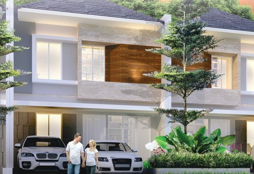 foto tampak rumah tipe MAPLE A (1724) perumahan TAMAN WISATA REGENCY