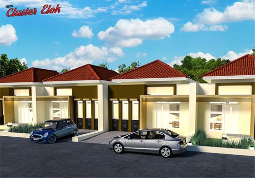 foto tampak rumah tipe BUCARELI perumahan NUSA INDAH RESIDENCE