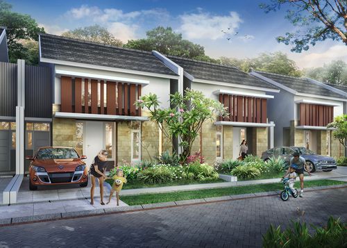 foto tampak rumah tipe Jasmine 1E (17-Des-21) perumahan CitraIndah City Bukit Orchid