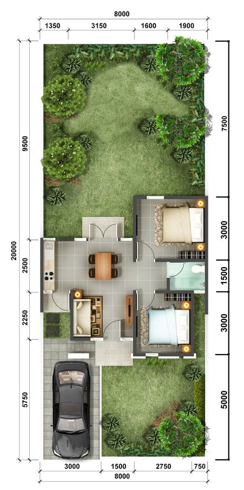 foto denah rumah tipe Jasmine 1E (17-Des-21) perumahan CitraIndah City Bukit Orchid