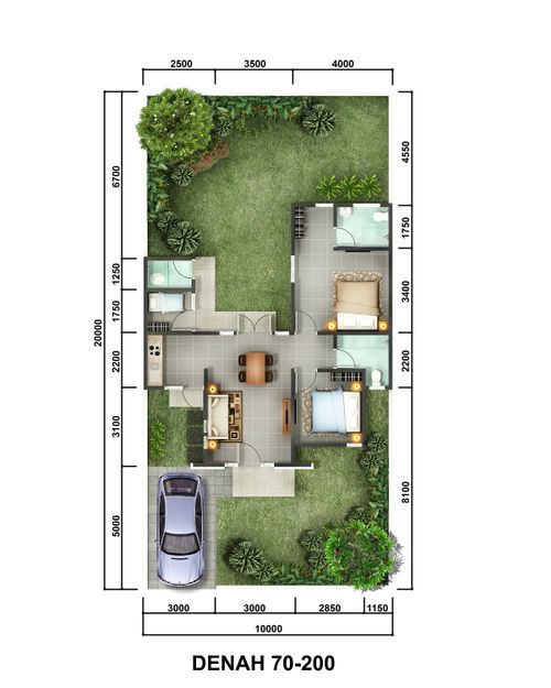 foto denah rumah tipe Jasmine 3A (17-Des-21) perumahan CitraIndah City Bukit Orchid