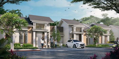 foto tampak rumah tipe Sakura 2 (17-Des-21) perumahan CitraIndah City Bukit Sakura